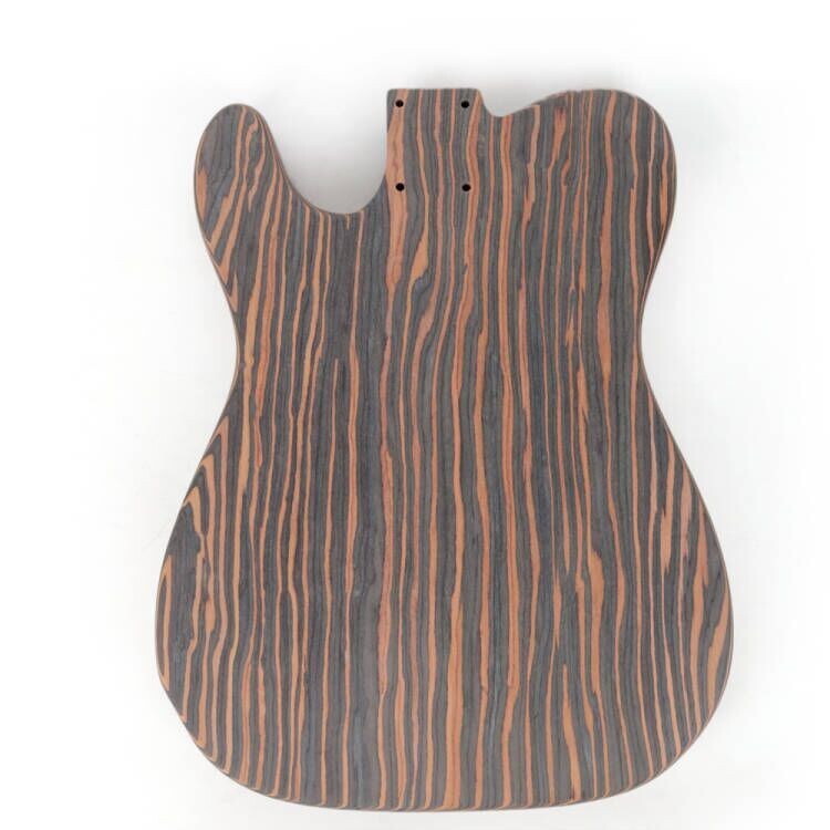 DIY Zebra wood electric unfinished TL guitar kits with all hardware