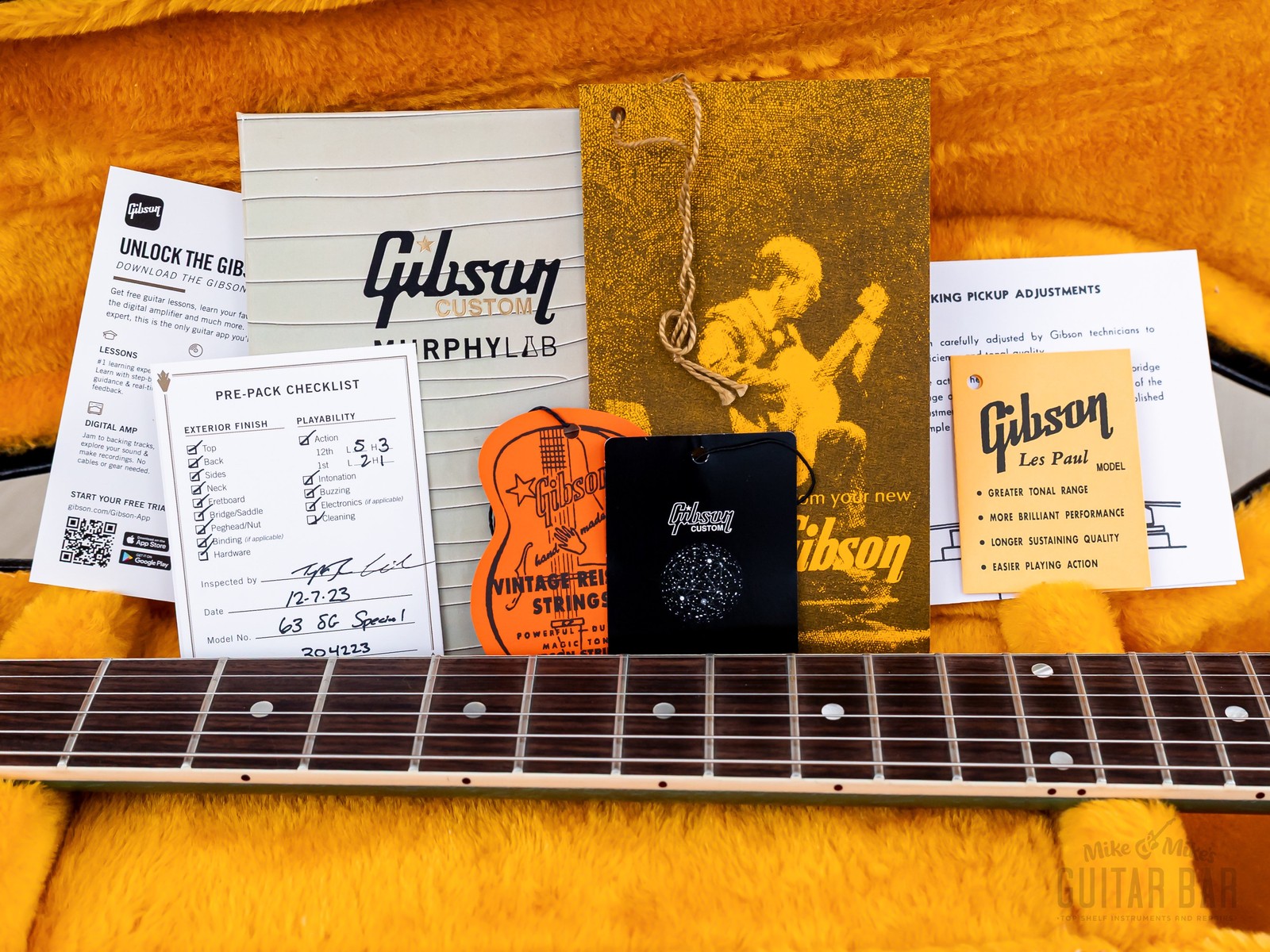 2023 Gibson Custom Shop 1963 SG Special Murphy Lab Light Aged w/ Case, Tags