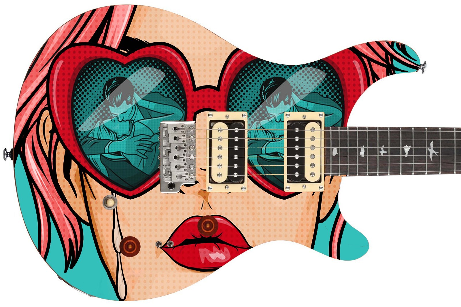 Guitar Skin Wrap Axe Re-Skin Pop Rock Dirty Little Secret Groupie Girl – 1218