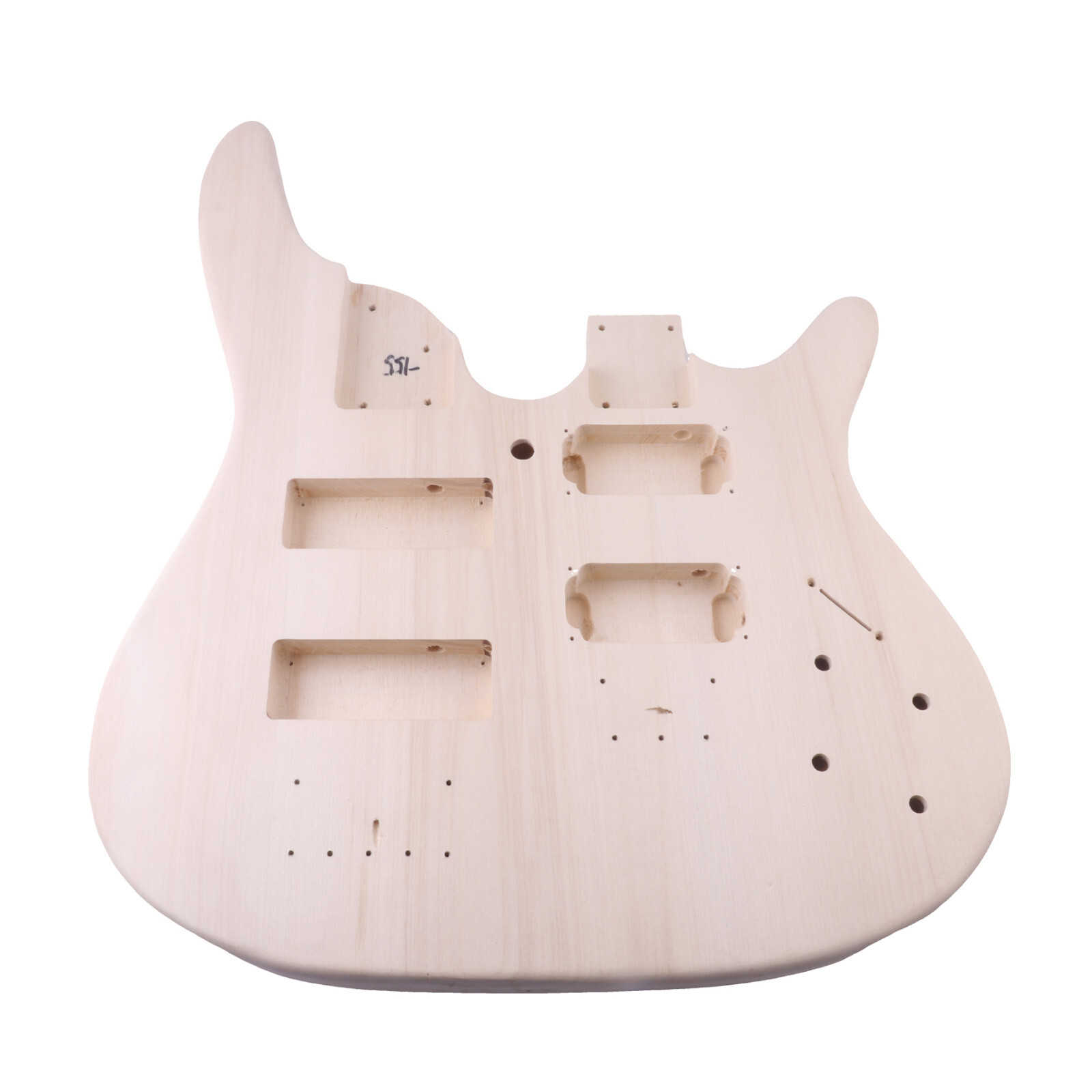DIY Electric Guitar and Bass Double Neck Kit Basswood Body Hard Maple Neck CR