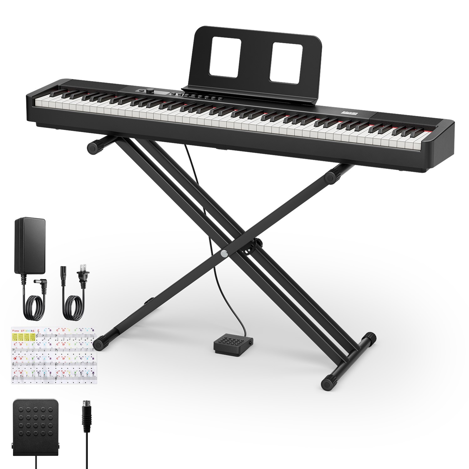 Donner DEP-20 Lite Digital Piano Keyboard For Sale With Stand Pedal 25W Speakers