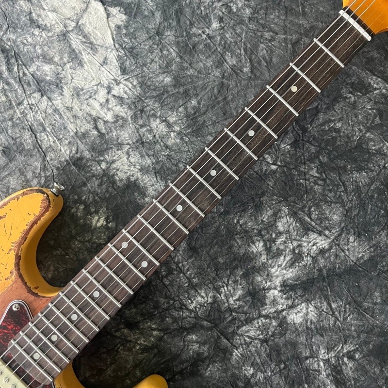 Electric Guitar Heavy Aged Stainless Rounded Fret Edge Bone Nut Tortoise PG SSS