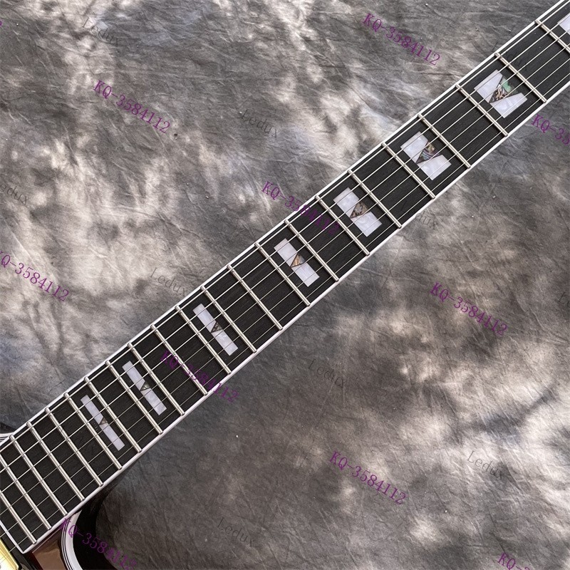 Ledux Solid Electric Guitar Stainless Rounded Fret Edge Bone Nut Flamed Top US