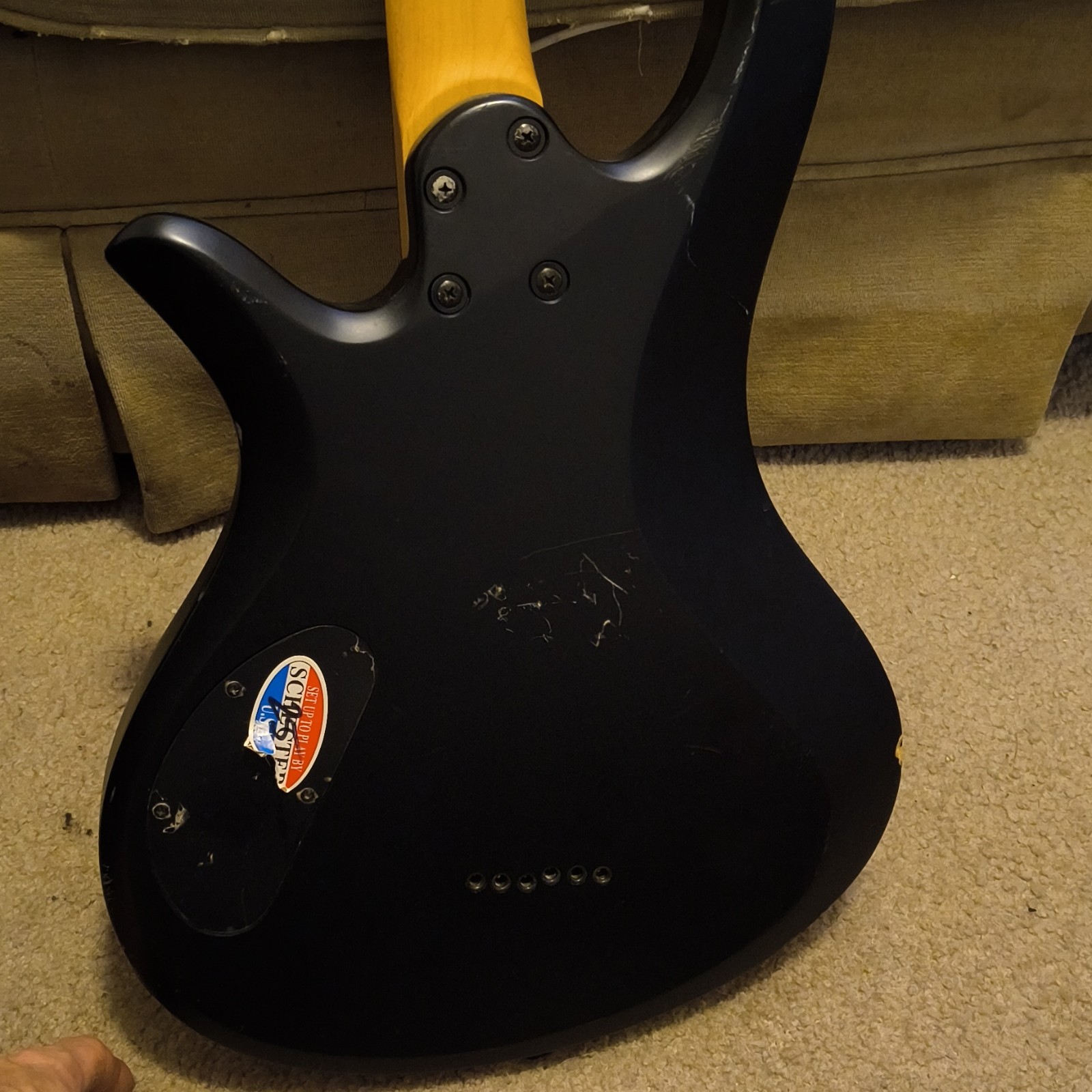 Schecter Diamond Series Damien Riot-6 Black 6-String Solid Body Electric Guitar