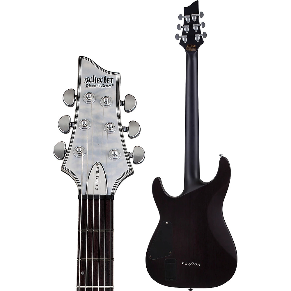 Schecter Guitar Research C1 Platinum Electric Guitar Transparent White Satin