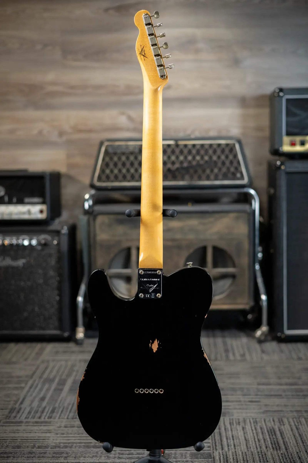 Fender Custom Shop LR25 1963 Telecaster Electric Guitar – Relic Black with Hards