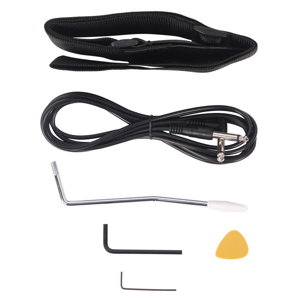 Glarry GST Basswood Electric Guitar Kit for Beginner W/Bag Black