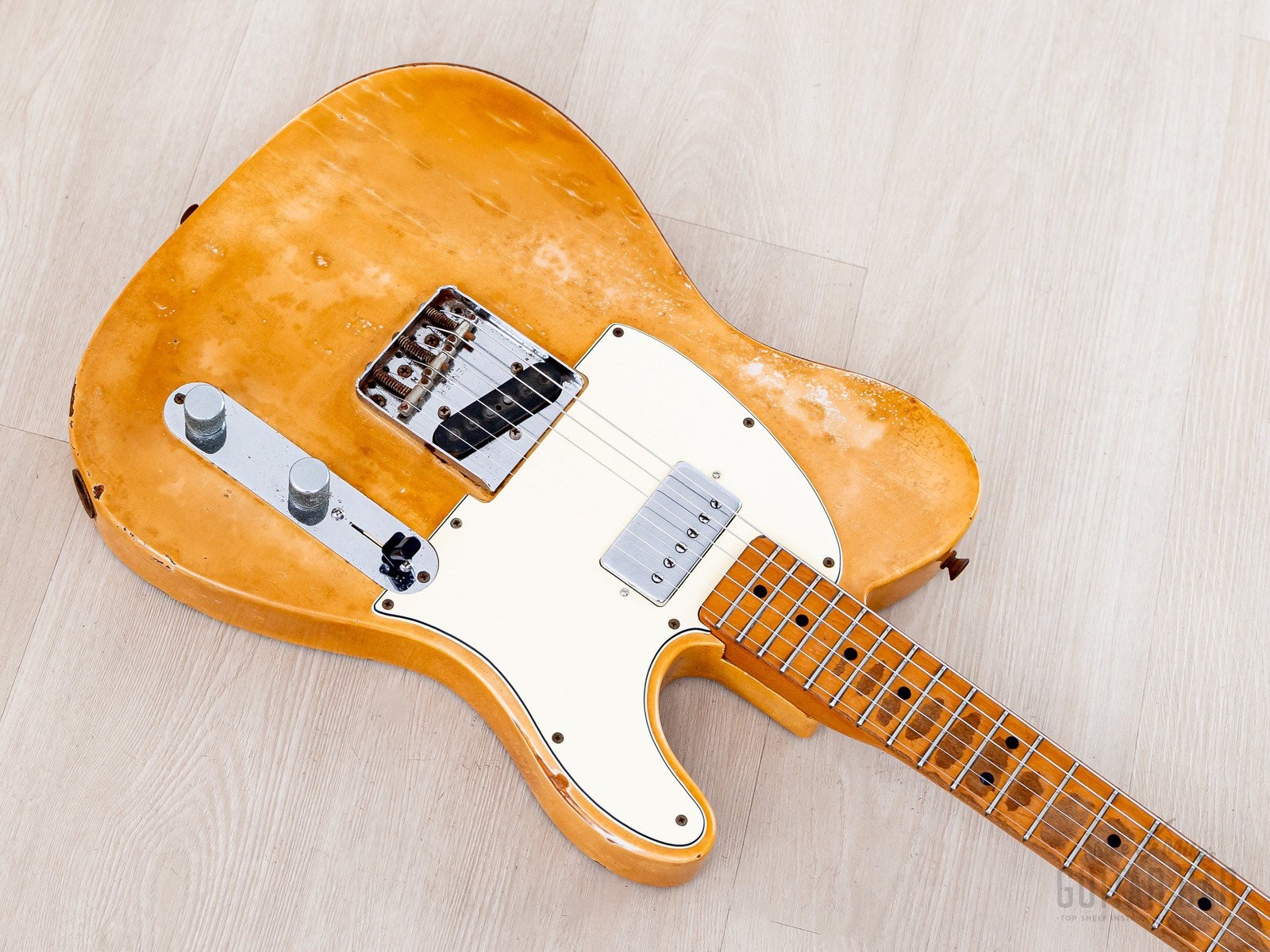 1968 Fender Telecaster Vintage Guitar Blonde w/ Gibson T Top Humbucker, Case