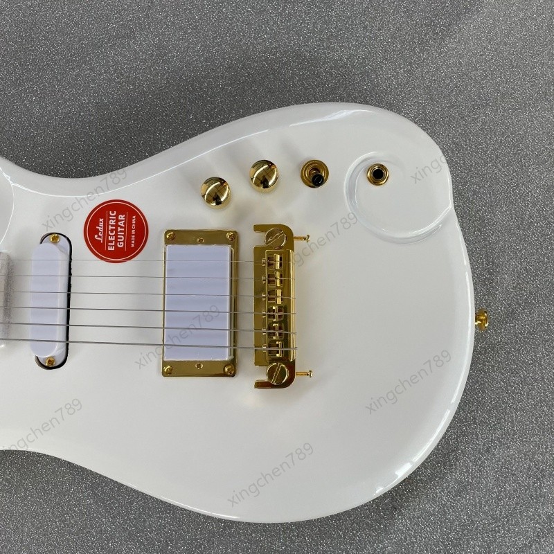 Gloss White Solid Electric Guitar SH Pickups Gold Hardware Rounded fret Edge