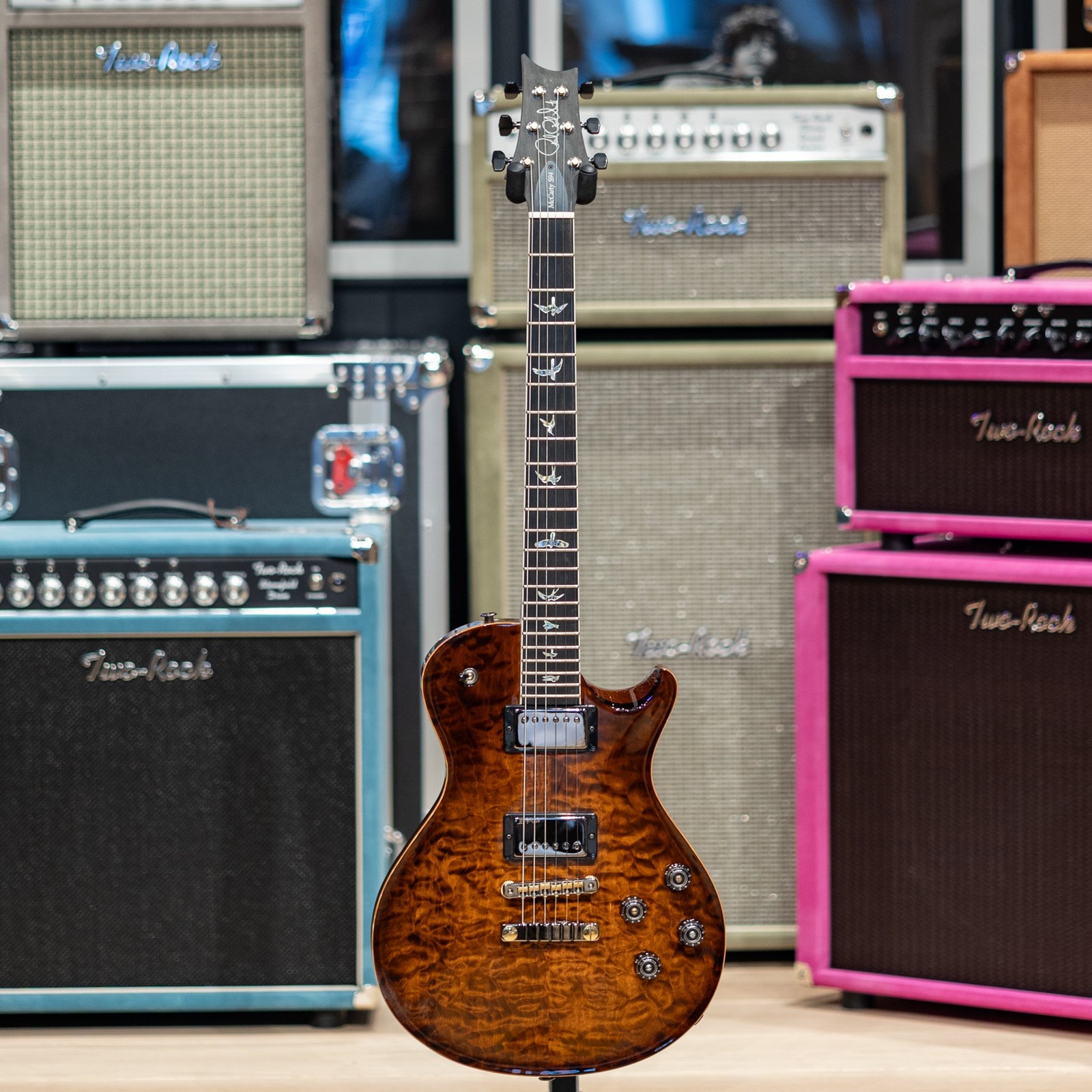 PRS Wood Library McCarty 594 Singlecut 10-Top – Orange Tiger Quilt