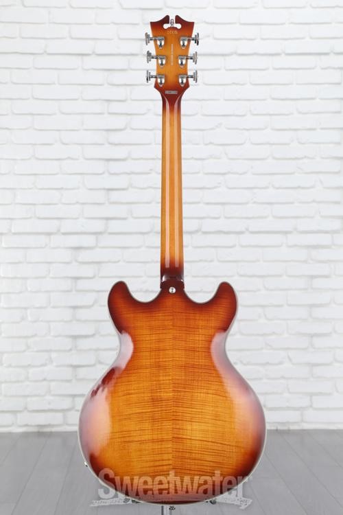 D’Angelico Premier DC Electric Guitar – Dark Iced Tea Burst with Stopbar