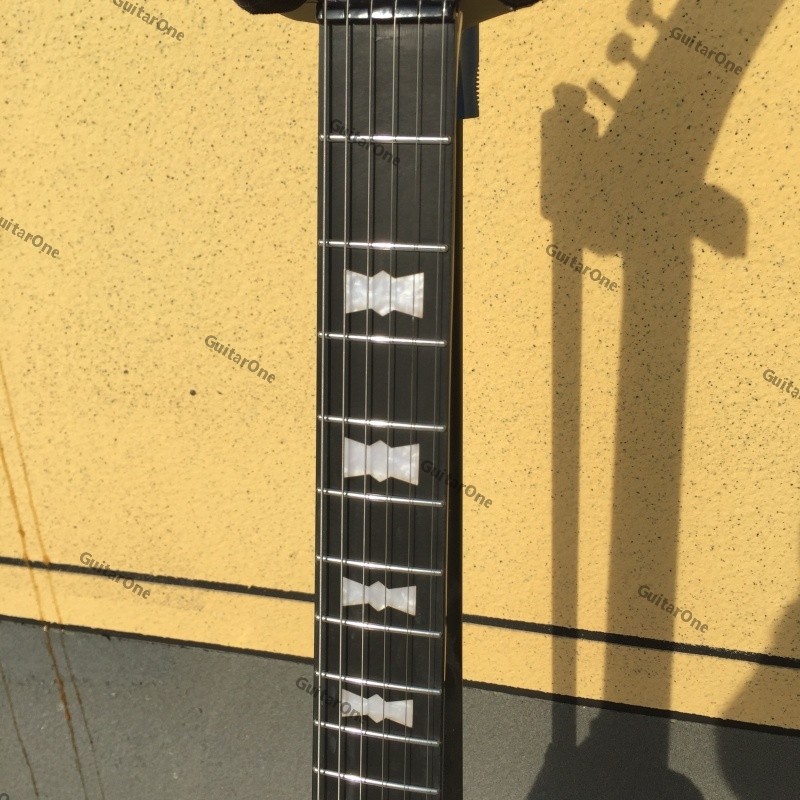 Solid Electric Guitar Stainless Rounded Fret H-H Pickups Purple to Black Burst