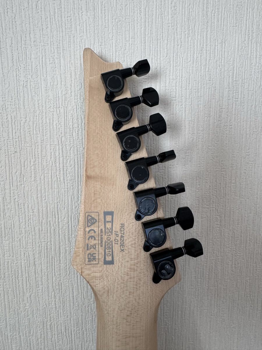 Electric Guitar Ibanez RG7420EX-BKF 2024 Black Flat 7-String Indonesia Made