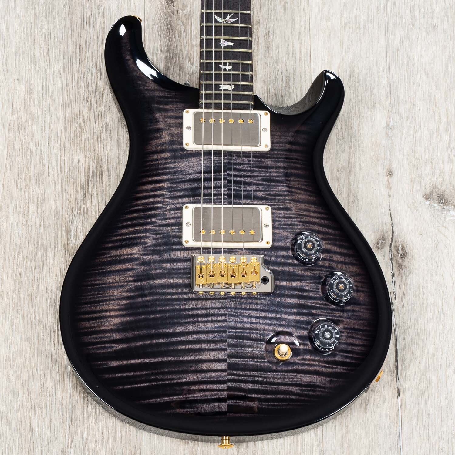 PRS Paul Reed Smith DGT 10-Top Guitar, Birds, Faded Whale Blue Smokewrap Burst