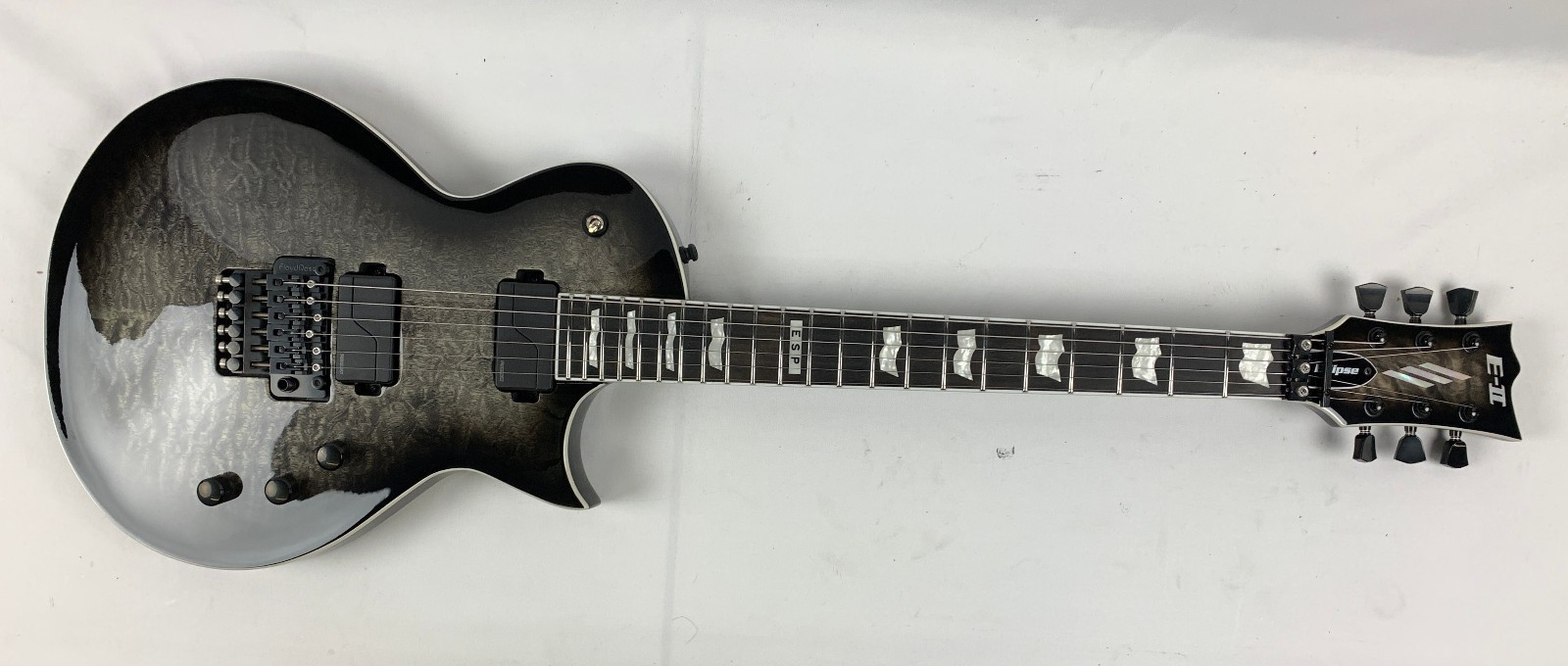 ESP E-II Eclipse FR Charcoal Burst CHB Floyd Rose Fluence Guitar + Case B-Stock