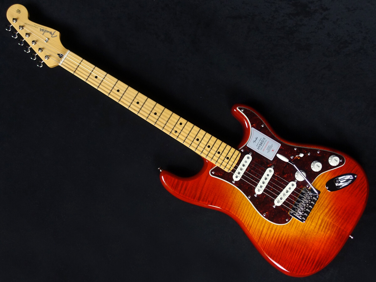 Fender 2024 Collection Made in Japan Hybrid II Stratocaster Flame Sunset Orange