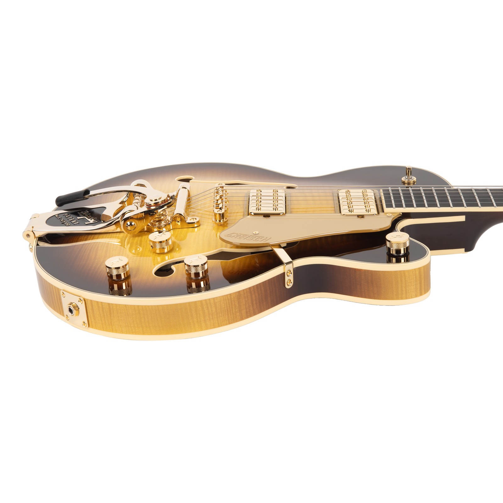 Used Gretsch Broadkaster Jr. LX Figured Center Block with Bigsby – Caramel Dawn
