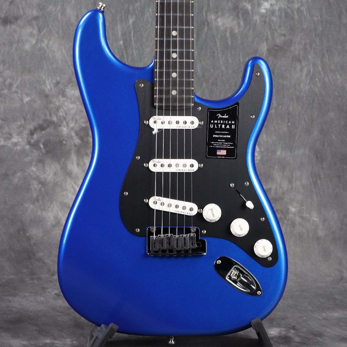 Fender American Ultra II Stratocaster Ebony FB Noble Blue Used Electric Guitar