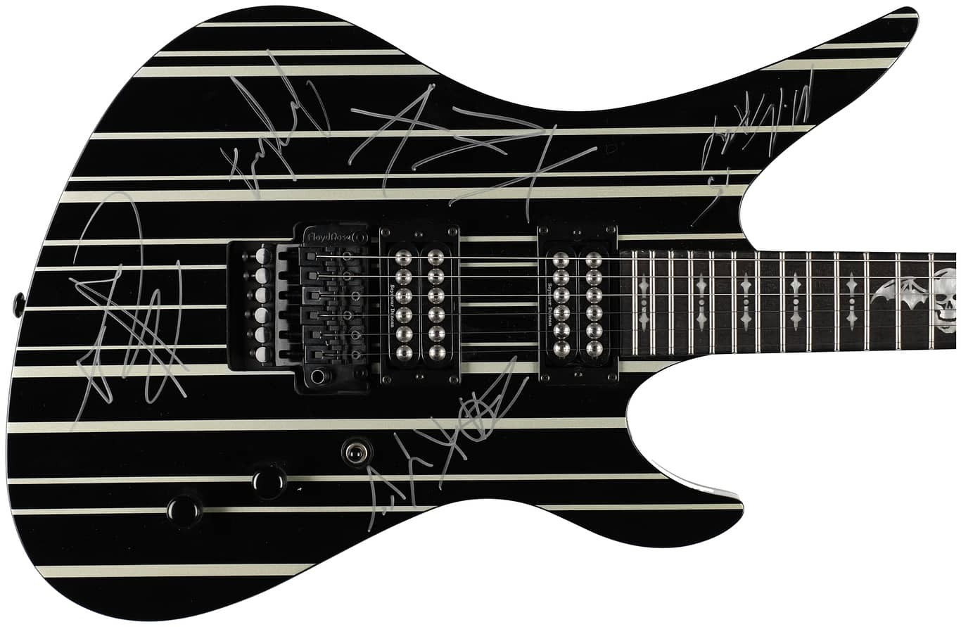 Avenged Sevenfold 4x Band-Signed Schecter Diamond Series Custom Electric Guitar
