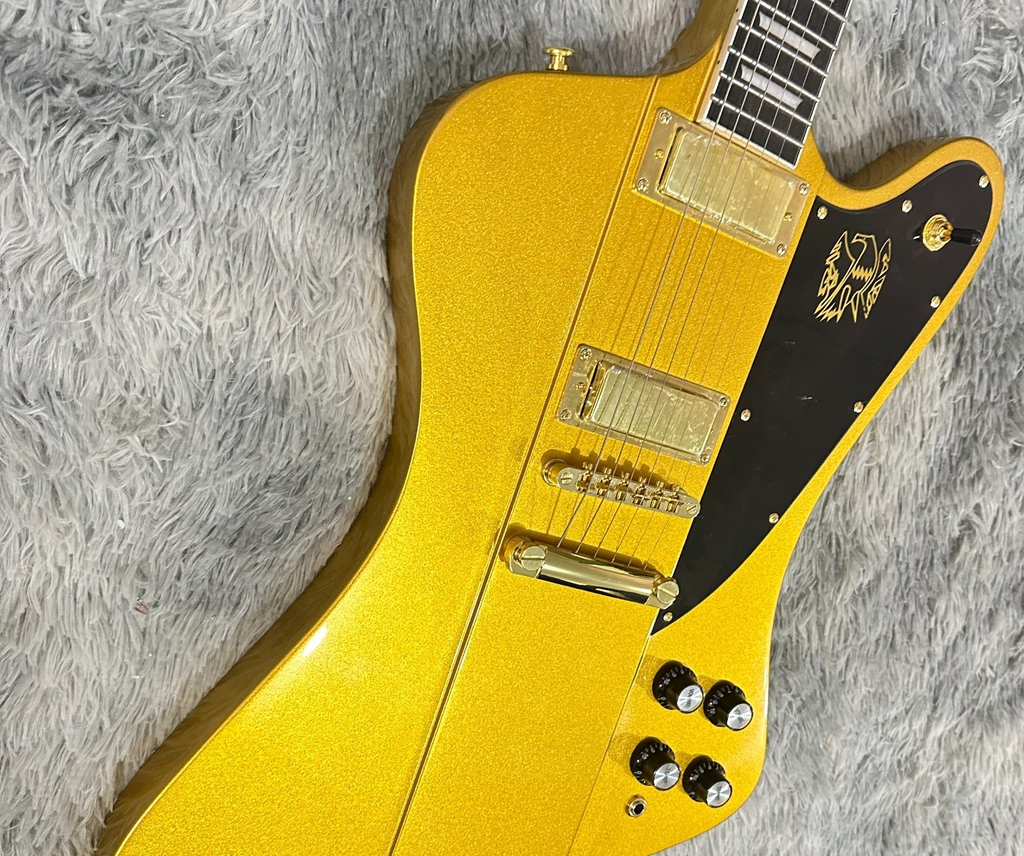 Custom Firebird Style Electric Guitar Rosewood Fingerboard Gold Hardware