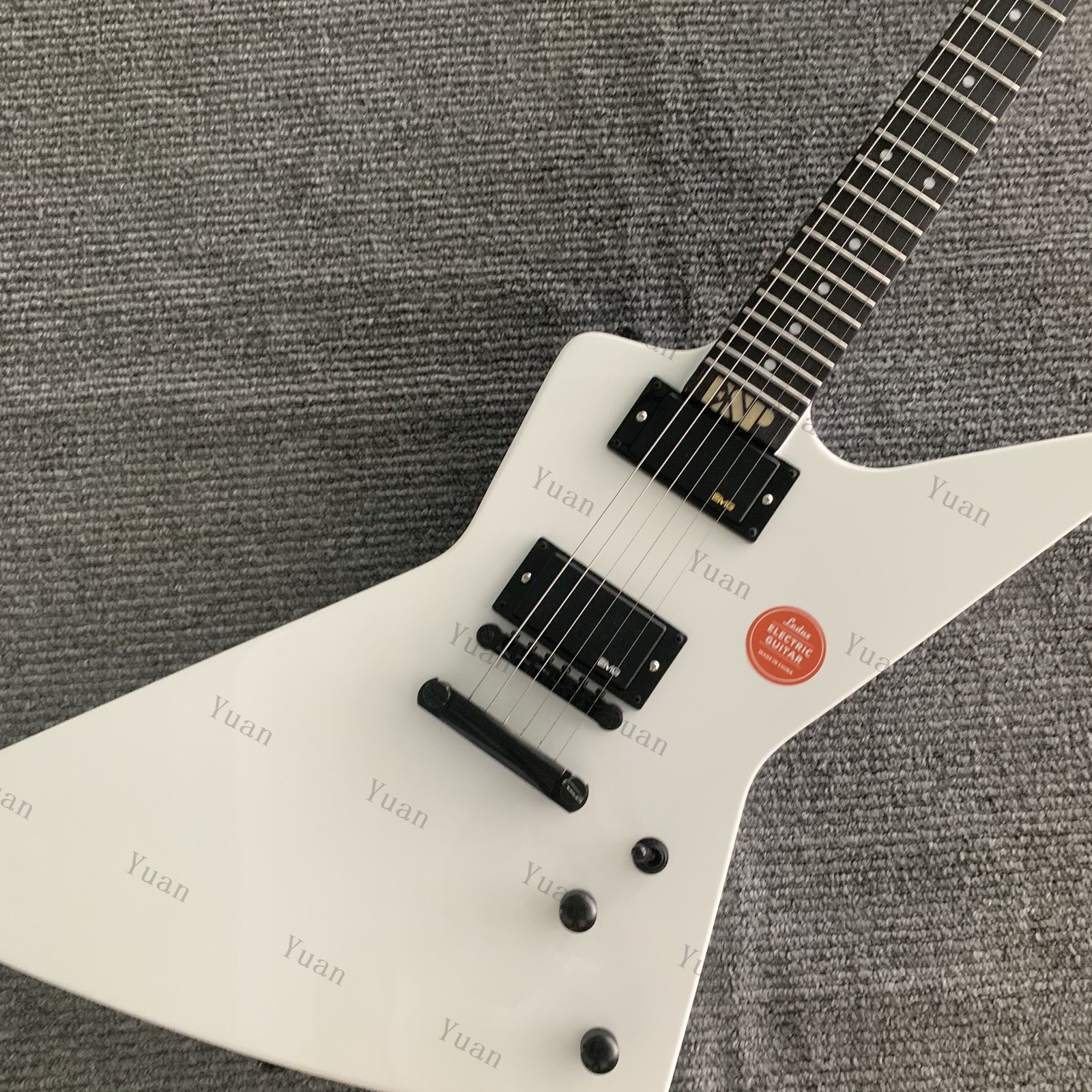 Custom EX Solid BodyElectric Guitar Stainless Rounded Fret Edge HH Pickups