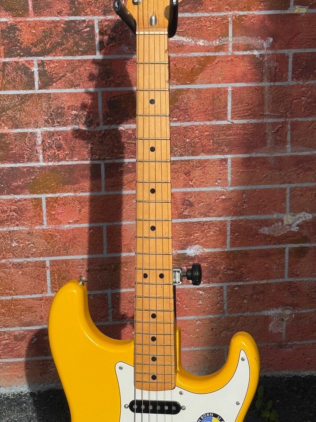 1980 Fender Stratocaster International Color Ltd. Run a bad ass Graffiti Yellow.