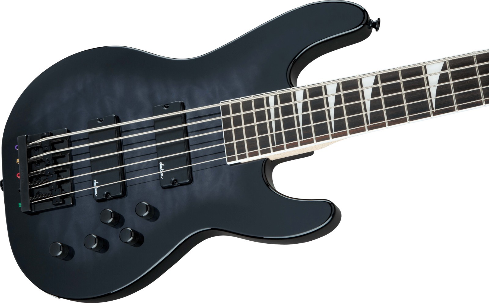 Jackson Concert Bass JS3VQ Electric Guitar- Transparent Black -NEW
