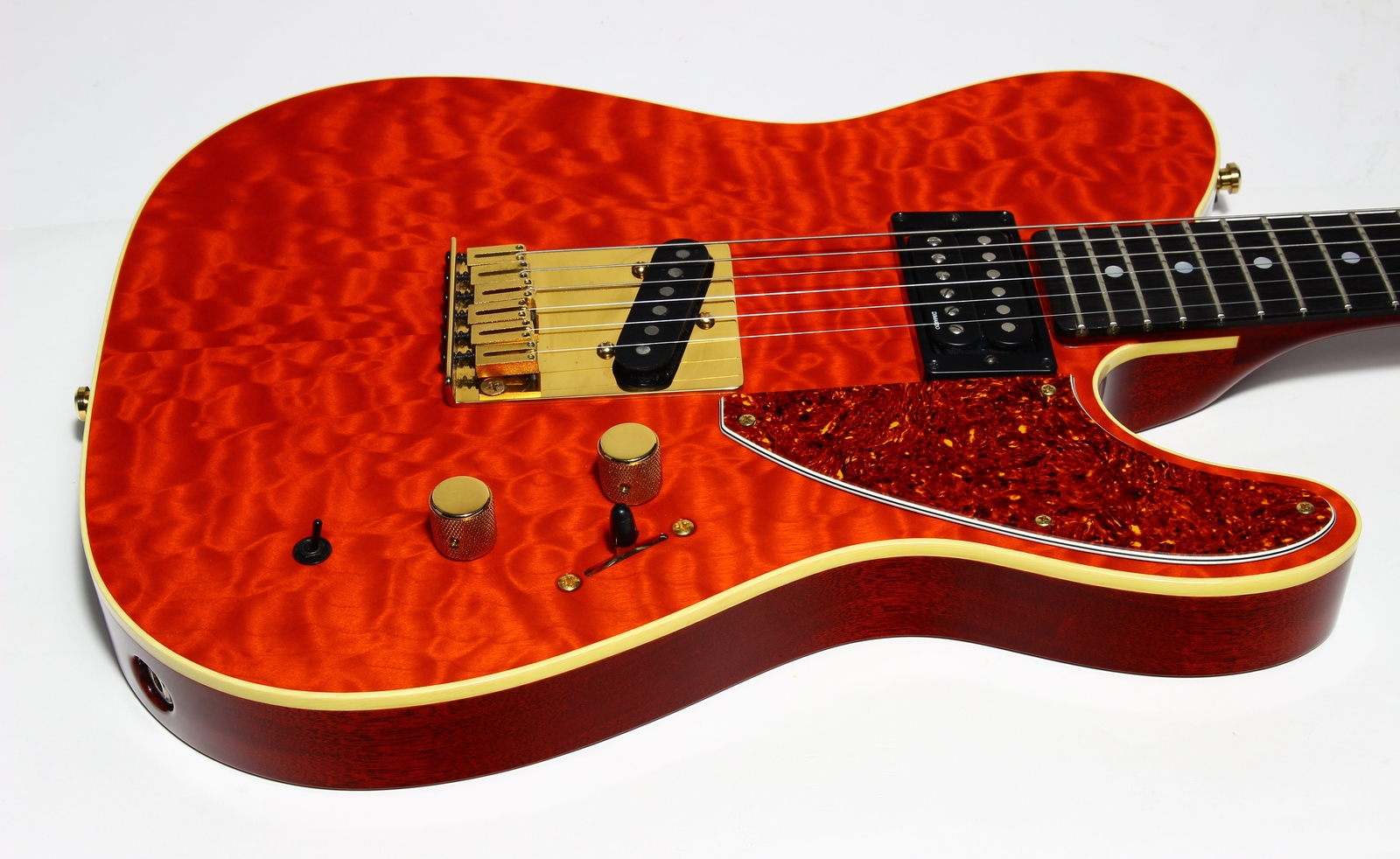 1992 Fender Custom Shop Set Neck Country Artist Telecaster QUILT Sunset Orange T