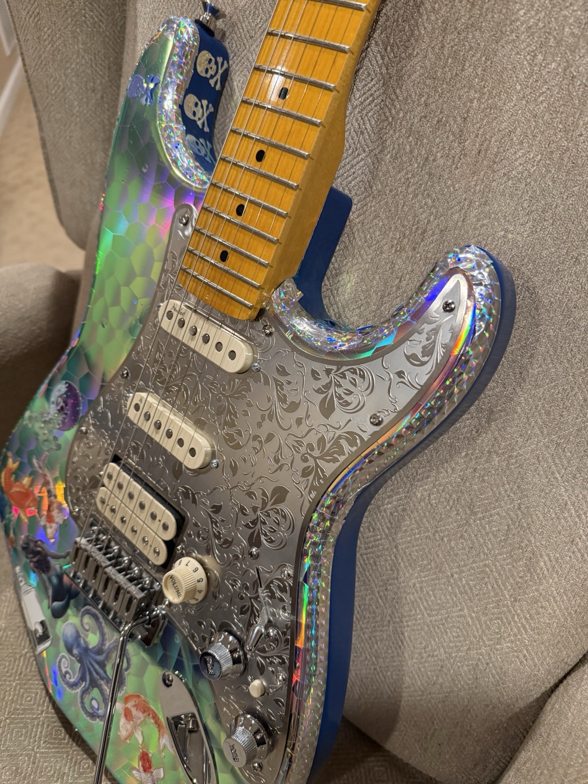 Stratocaster Electric Guitar W/Fender S-1 Switch, Locking Tuners And Gig Bag
