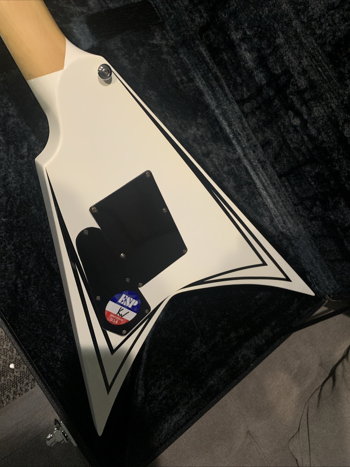 ESP LTD Alexi-600 WHITE electric guitar signed W/Hardcase NO COA