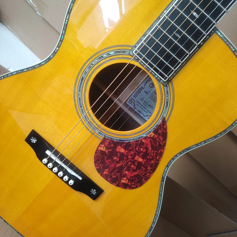 High Quality Acoustic Folk Guitar in Stock, Spruce Maple Panel