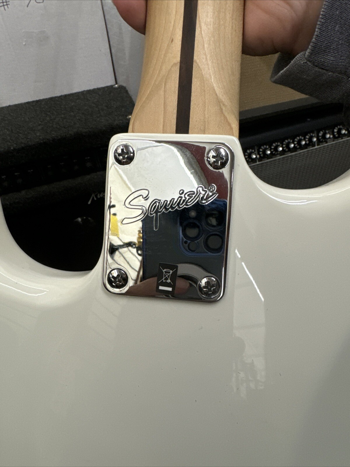 White 2013 Squire Fender Bullet Strat Electric Guitar With Gig Bag