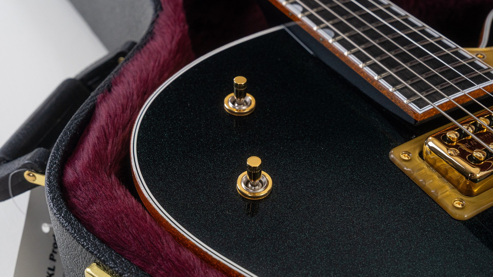 Gretsch G6136TG-58 1958 Custom Falcon LE SH Electric Guitar Ebony, Emerald Night