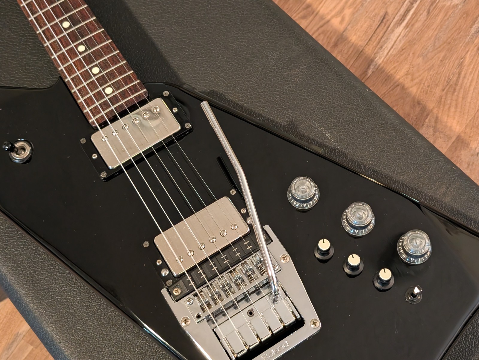 1984 Roland G-707 Electric Guitar Synth Controller Black & Very Clean W/OHSC No