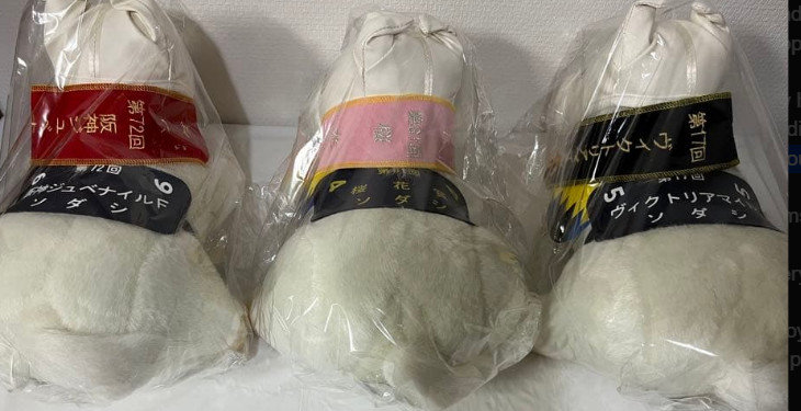 Sodashi Thoroughbred Plush Toy with Winning Lei & Local Betting Ticket Japan