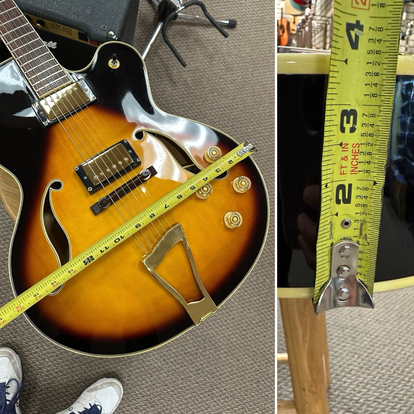 Tanglewood (No Label) Hollow-Body Archtop Electric Guitar Sunburst