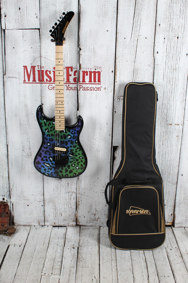 Kramer Baretta “Feral Cat” Electric Guitar Rainbow Leopard with Gig Bag