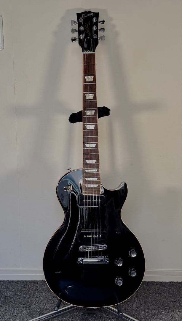 Gibson Les Paul Traditional P90 Ebony Black Gold Top Hat Knobs Hard Case Japan