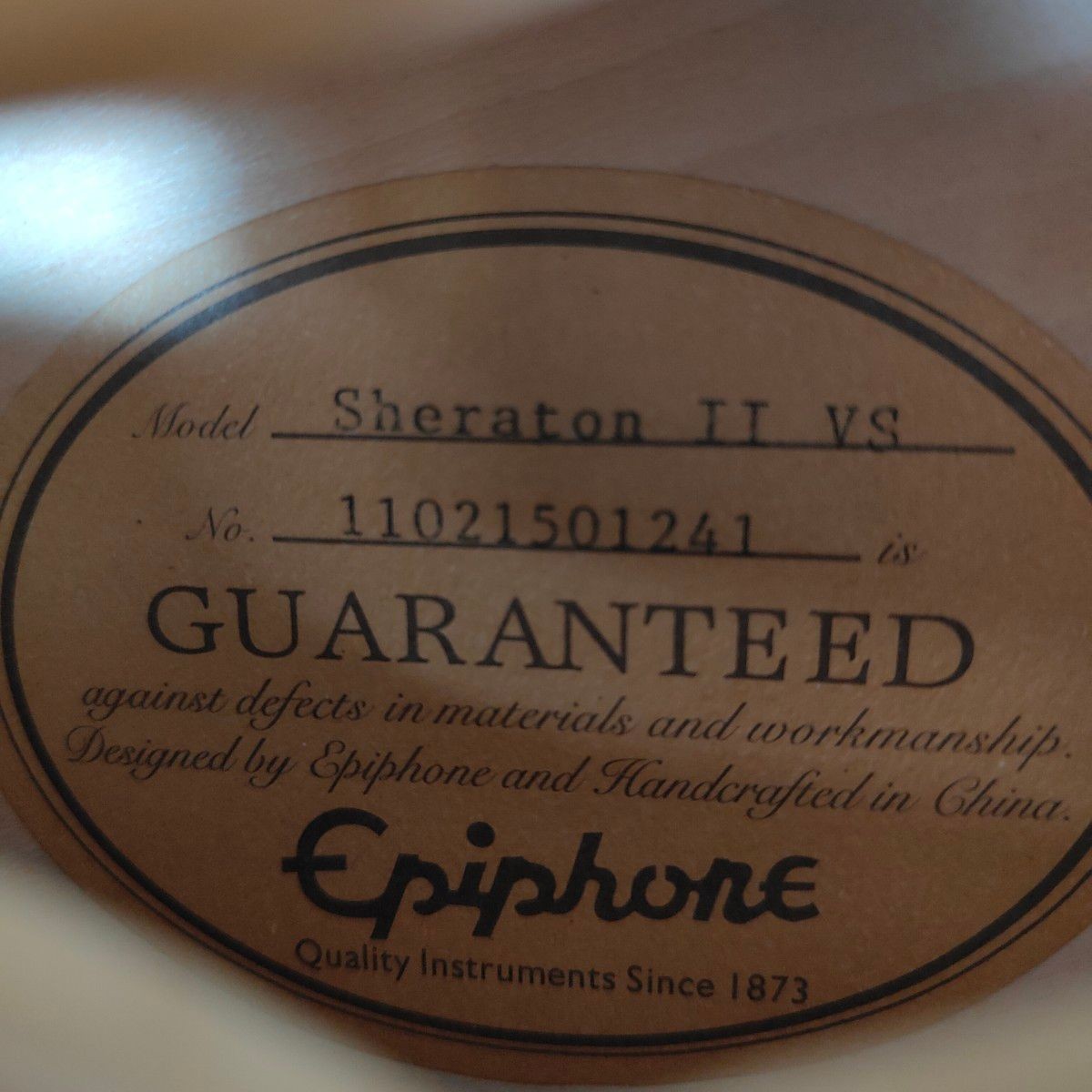 Epiphone Sheraton II VS Semi-Hollow Epiphone