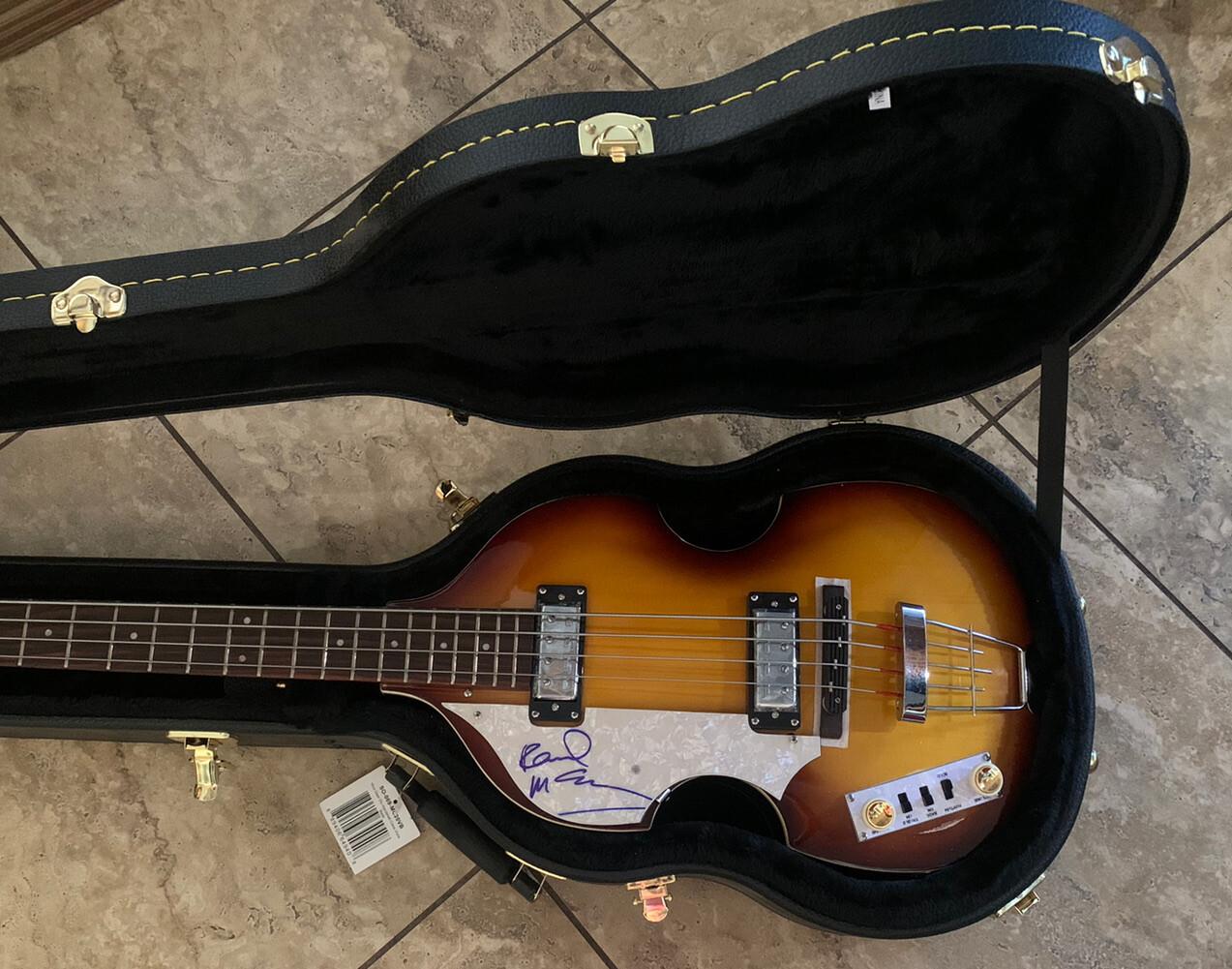 Paul McCartney Beatles Signed Autographed Hofner Bass Guitar Frank Caiazzo COA