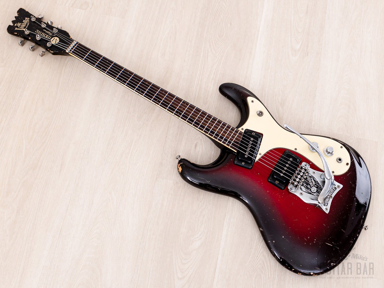 1964 Mosrite Ventures Model Vintage Guitar Red Sunburst w/ Vibramute, Case