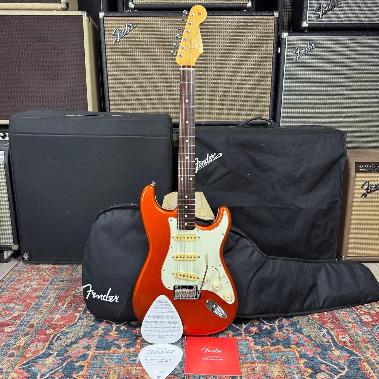 *Video* Fender Hybrid 60’s Stratocaster w/USA Vintage Pickups Candy Tangerine –