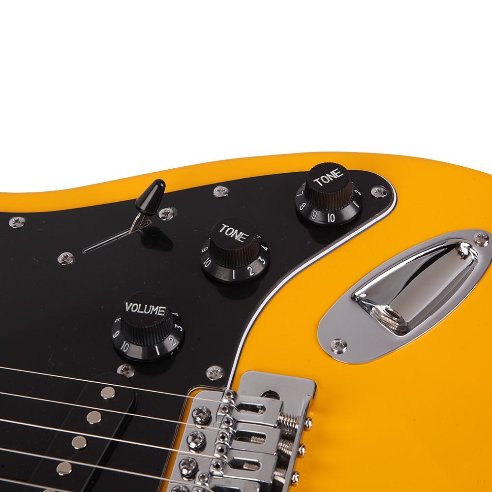 🎸FAST, FREE SHIPPING!🎸S Style Electric Guitar +Case/Strap +Whammy/Trem +Strap!