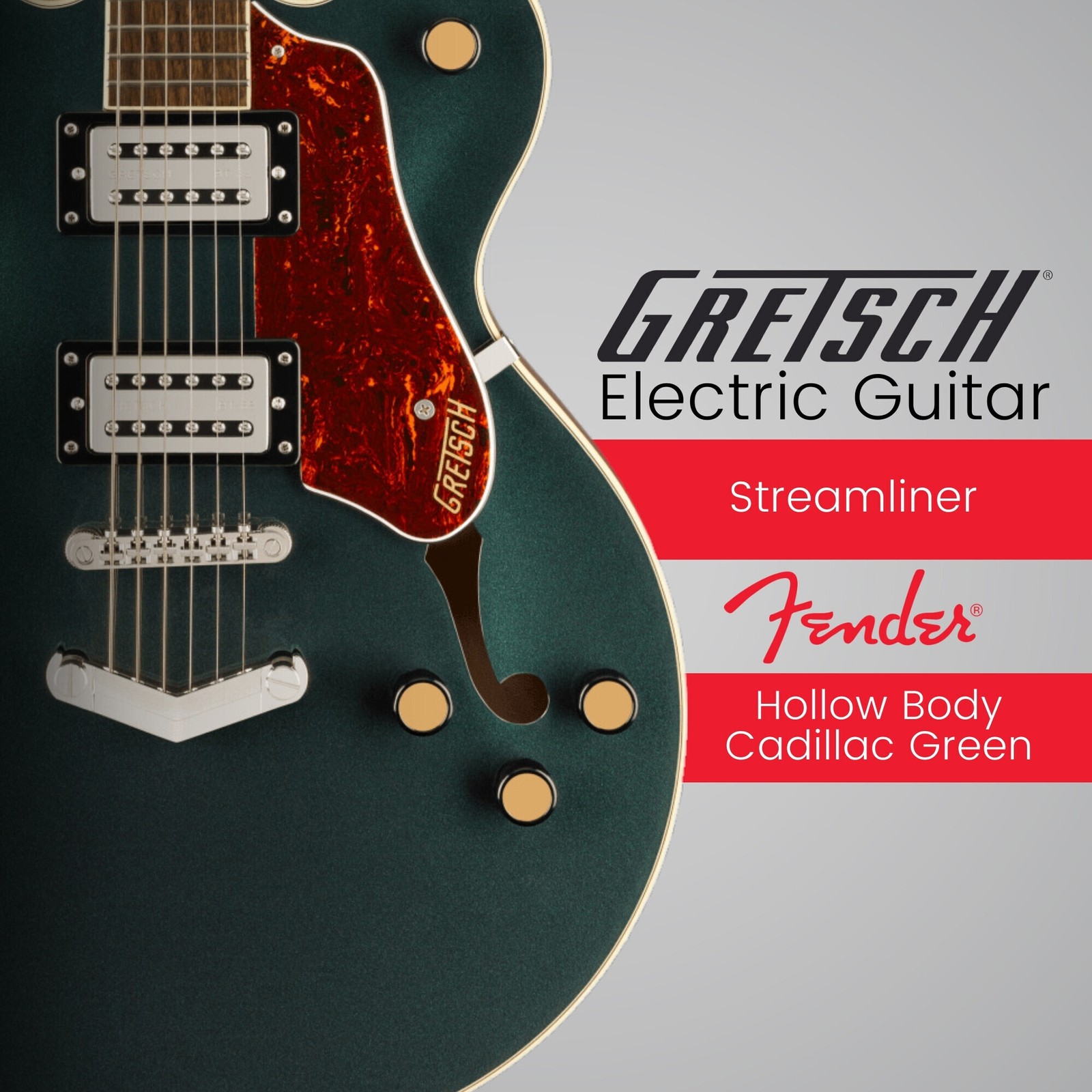 Gretsch G2622 Streamliner Center Block Double Cut Cadillac Green Electric Guitar