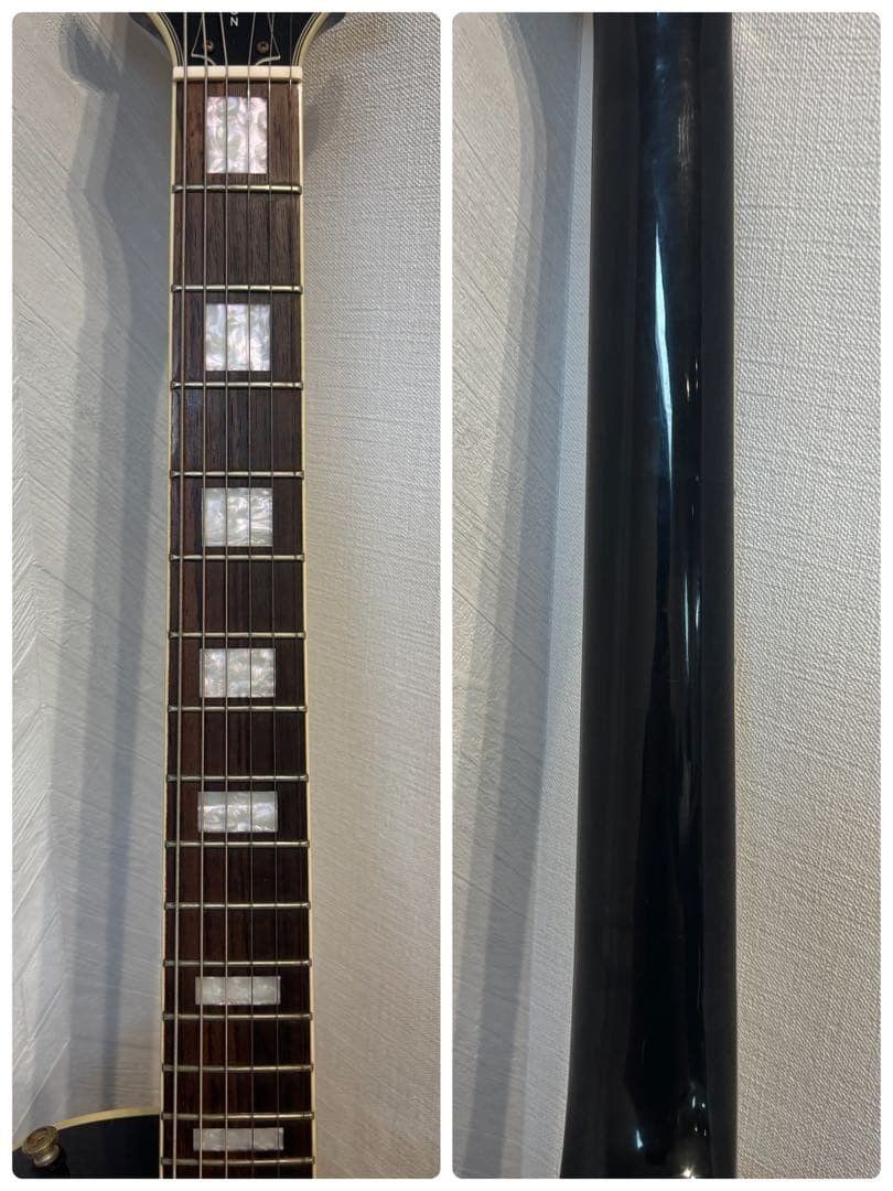 Epiphone Les Paul Custom Electric Guitar Black, Gold Parts, Block Inlay
