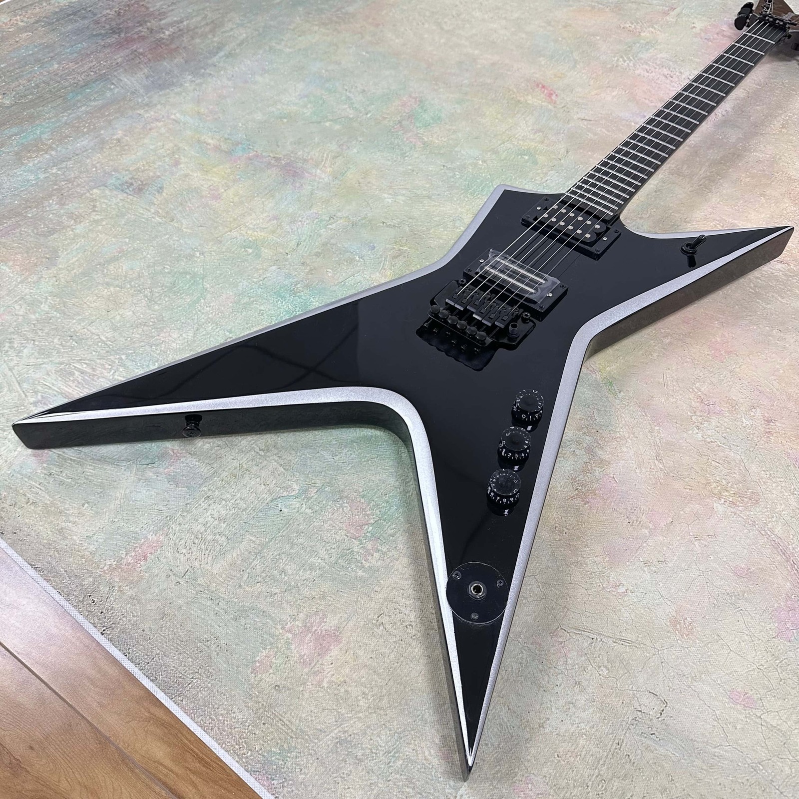 Custom Dimebag Darrell Black Electric Guitar Floyd Rose Tremolo HH Pickup ShipUS