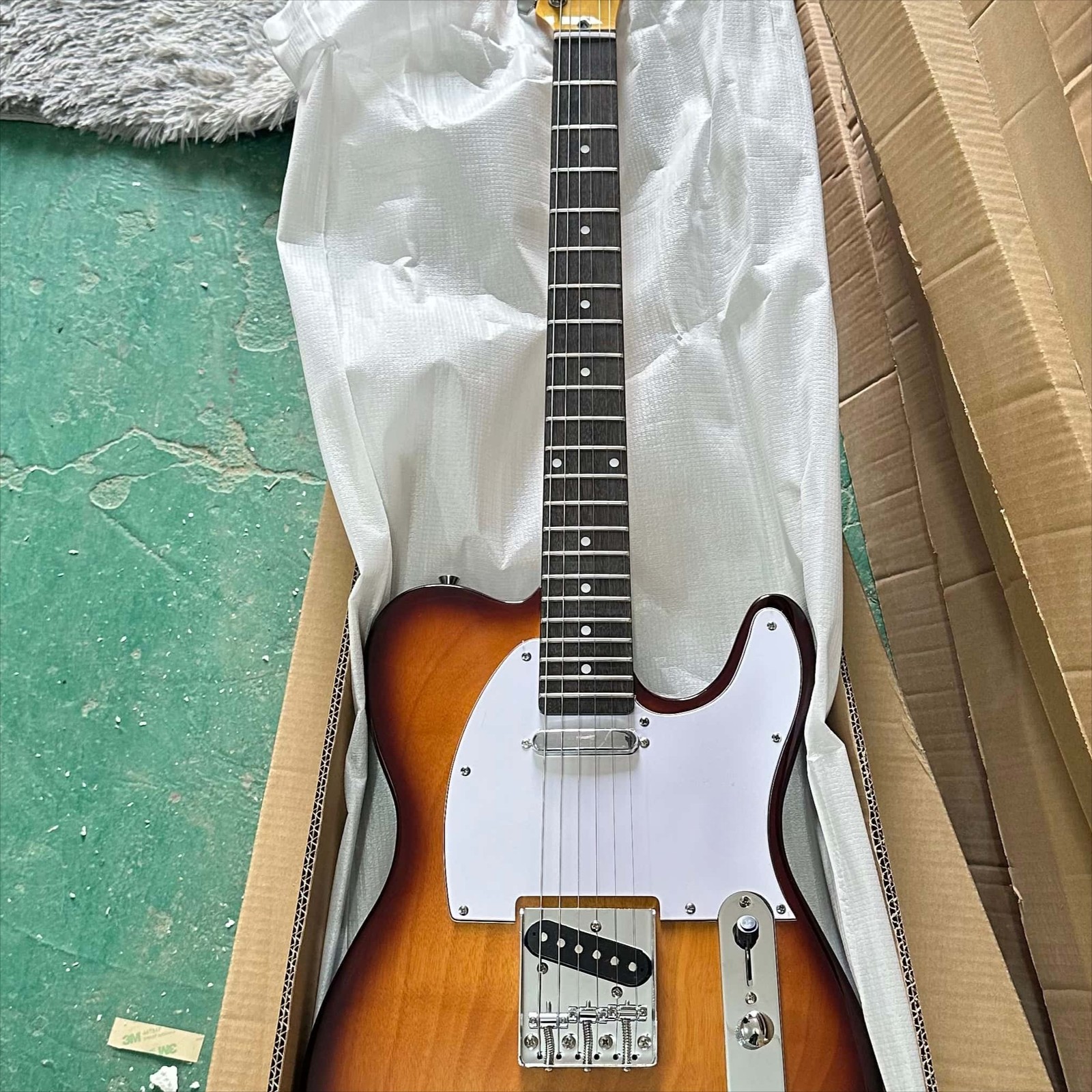 Custom TL Standard Tobacco Sunburst Electric Guitar Fixed Bridge 6string Ship US