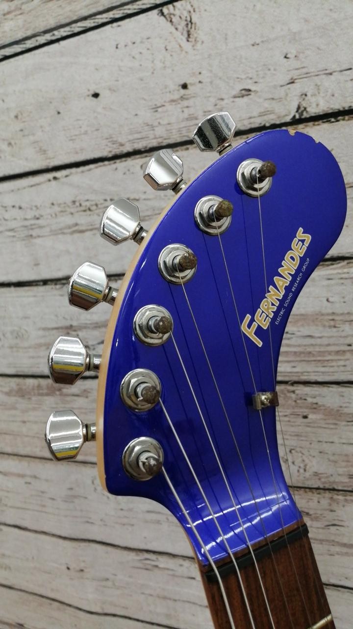 FERNANDES ZO-3 Blue Guitar with built-in amplifier
