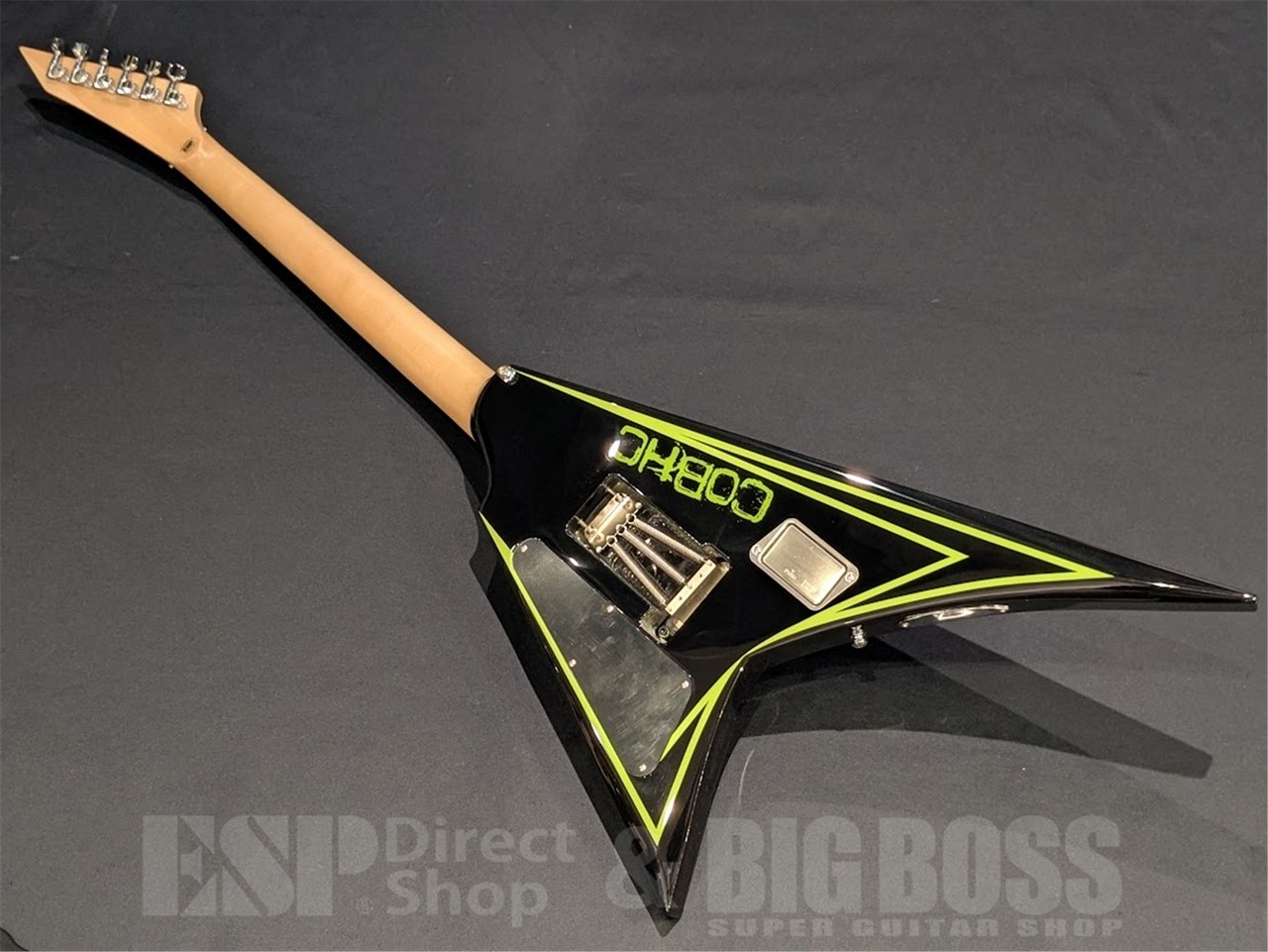 EDWARDS E-ALEXI GREENY / Black with Lime Green Pinstripe Skull #GG5pt