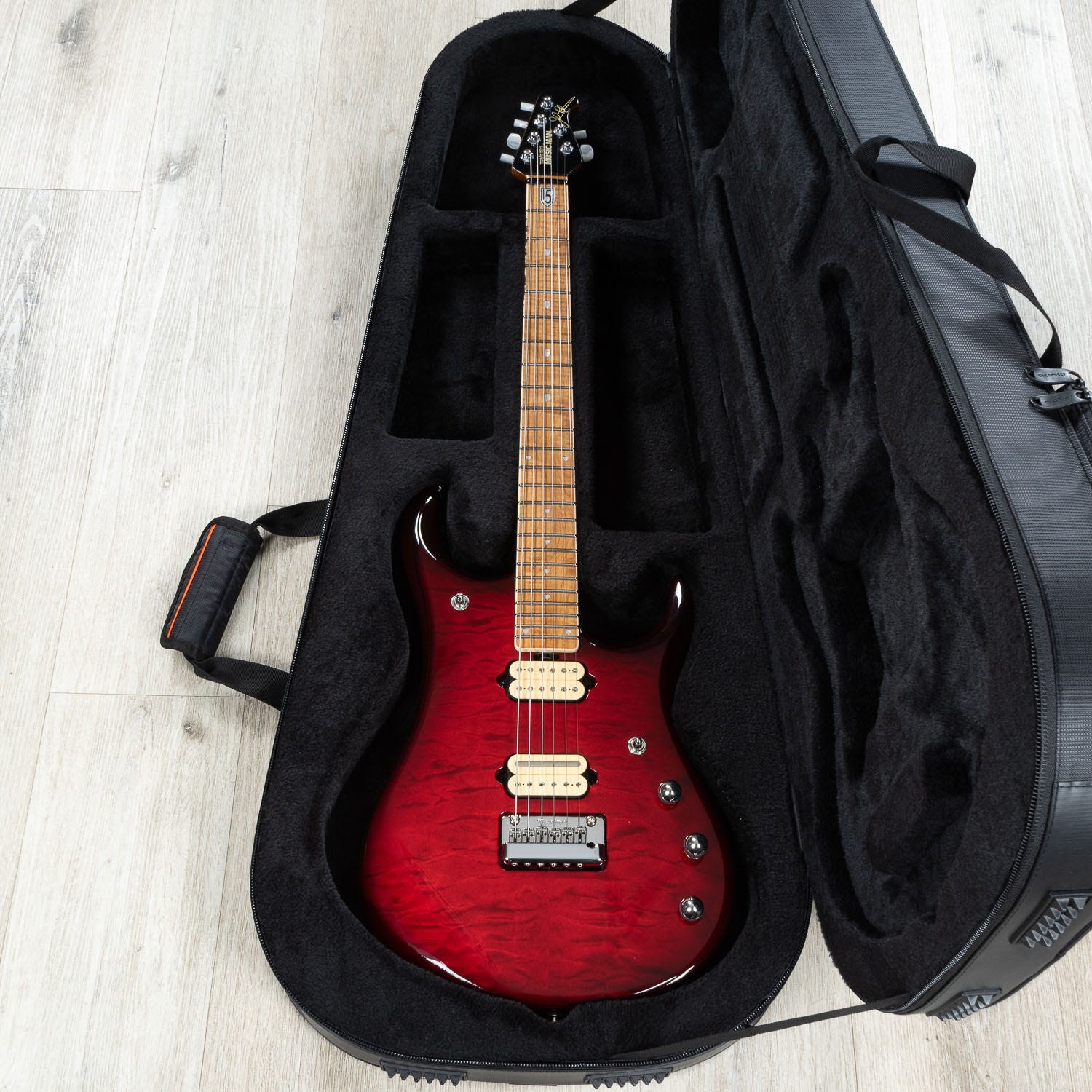 Ernie Ball Music Man BFR John Petrucci JP15 Baritone Guitar, Cherry Creamsicle
